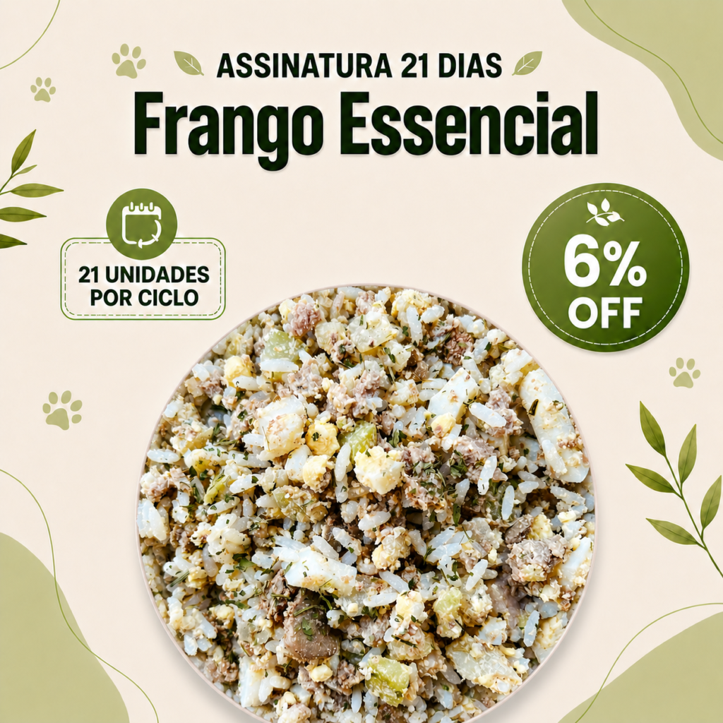 Assinatura Frango Essencial para cães — ciclo de 21 dias