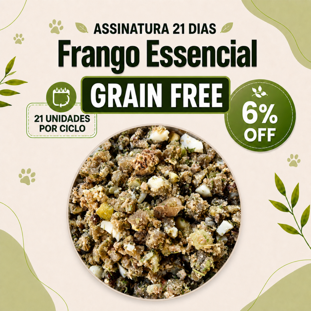 Assinatura Frango Essencial Grain Free para cães — ciclo de 21 dias