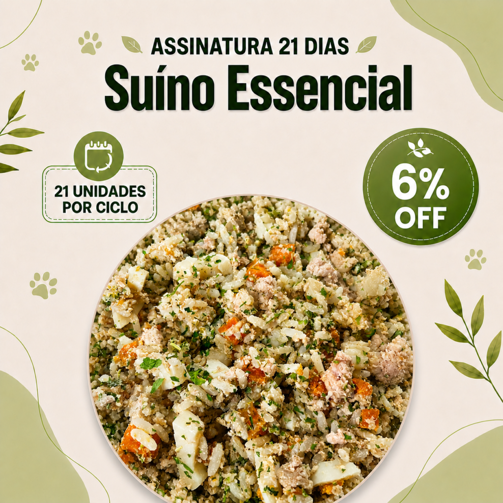 Assinatura Suíno Essencial para cães — ciclo de 21 dias